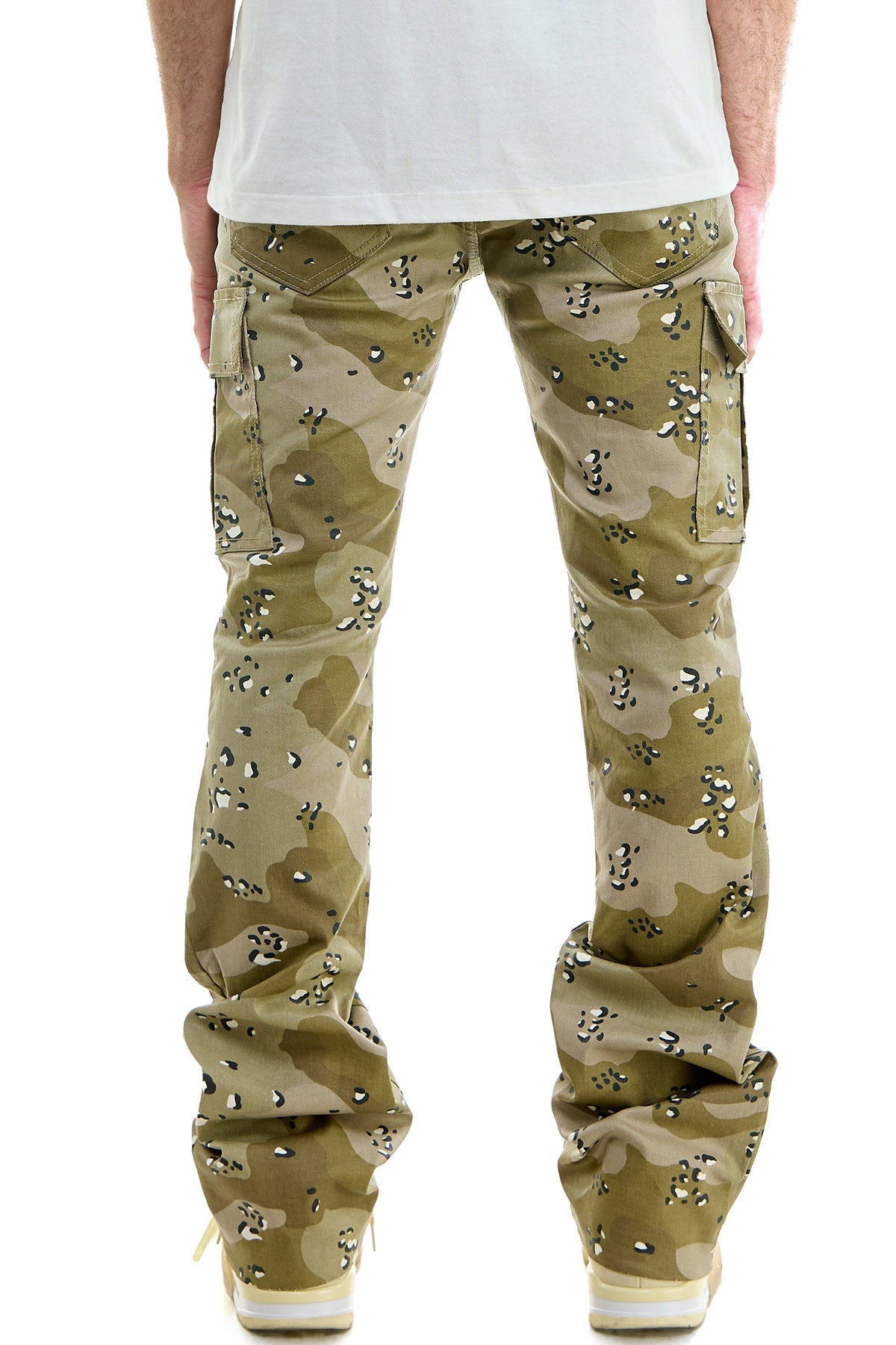 WAXED FLARE PANTS