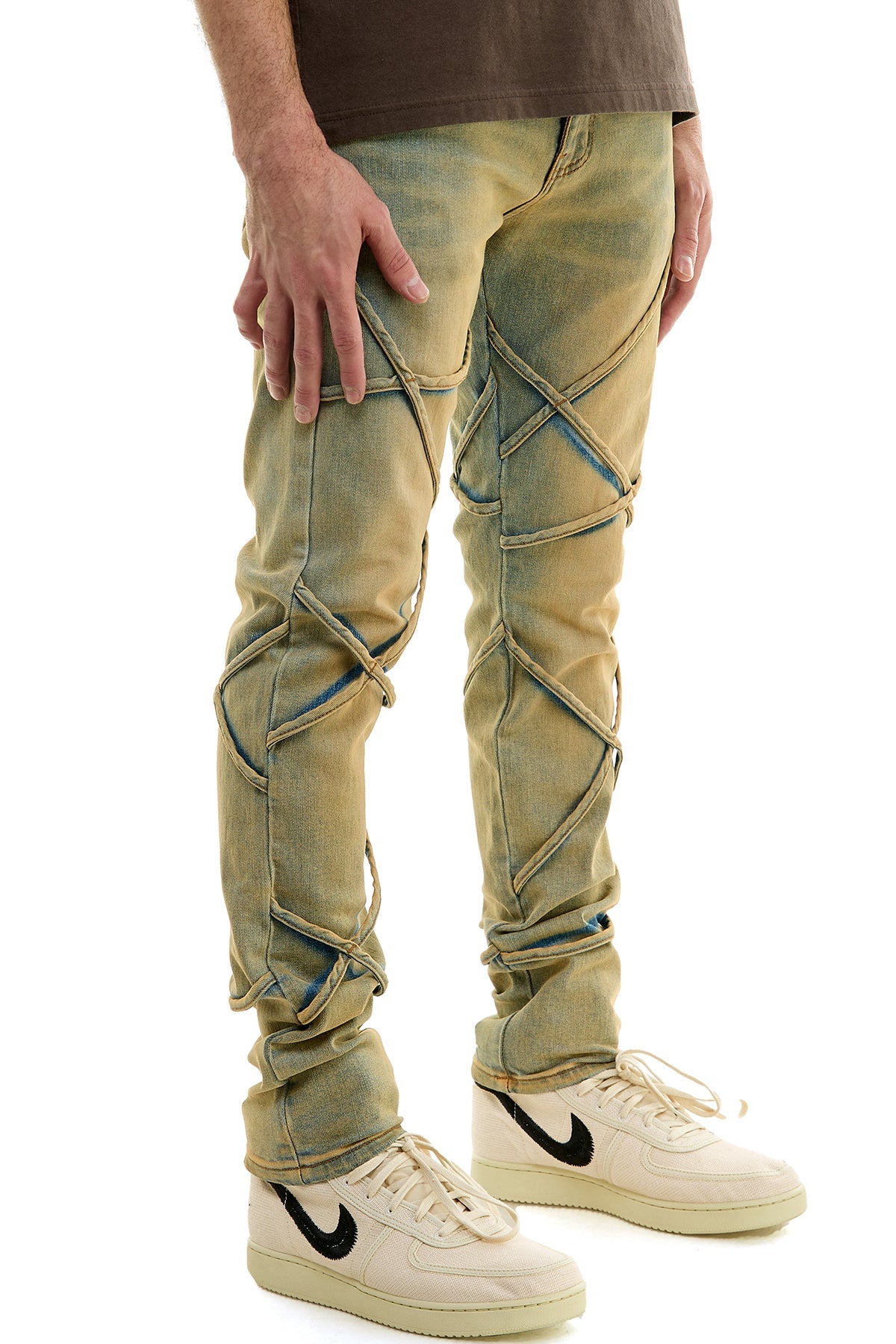 TIE SKINNY JEANS