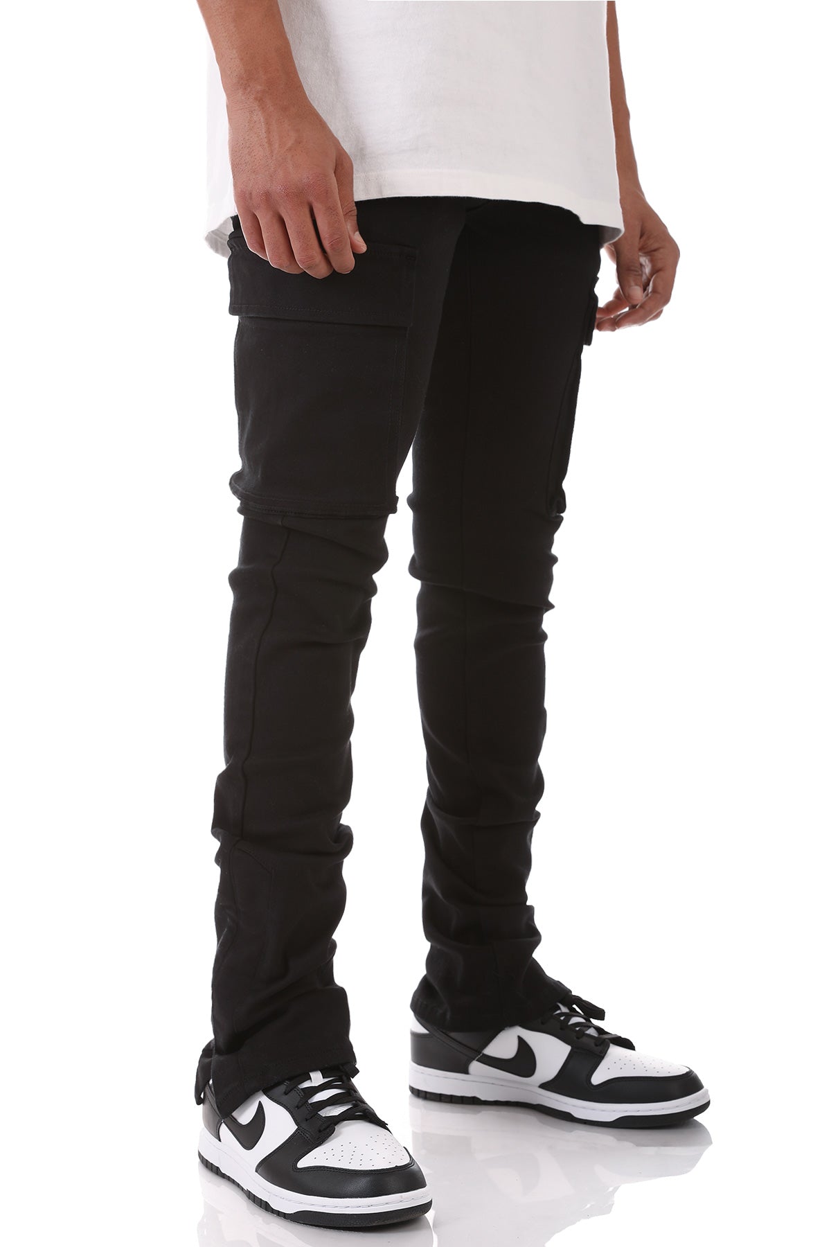 STACKED DOUBLE CARGO PANTS