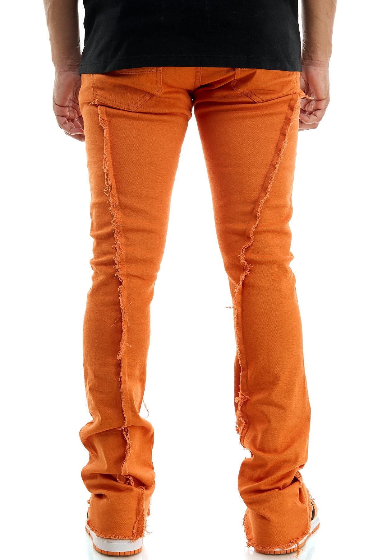 STACKED RAW PANTS