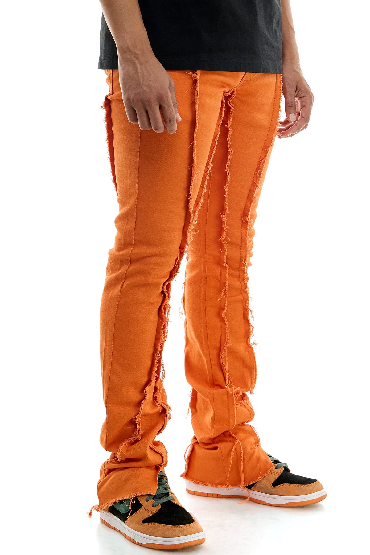 STACKED RAW PANTS