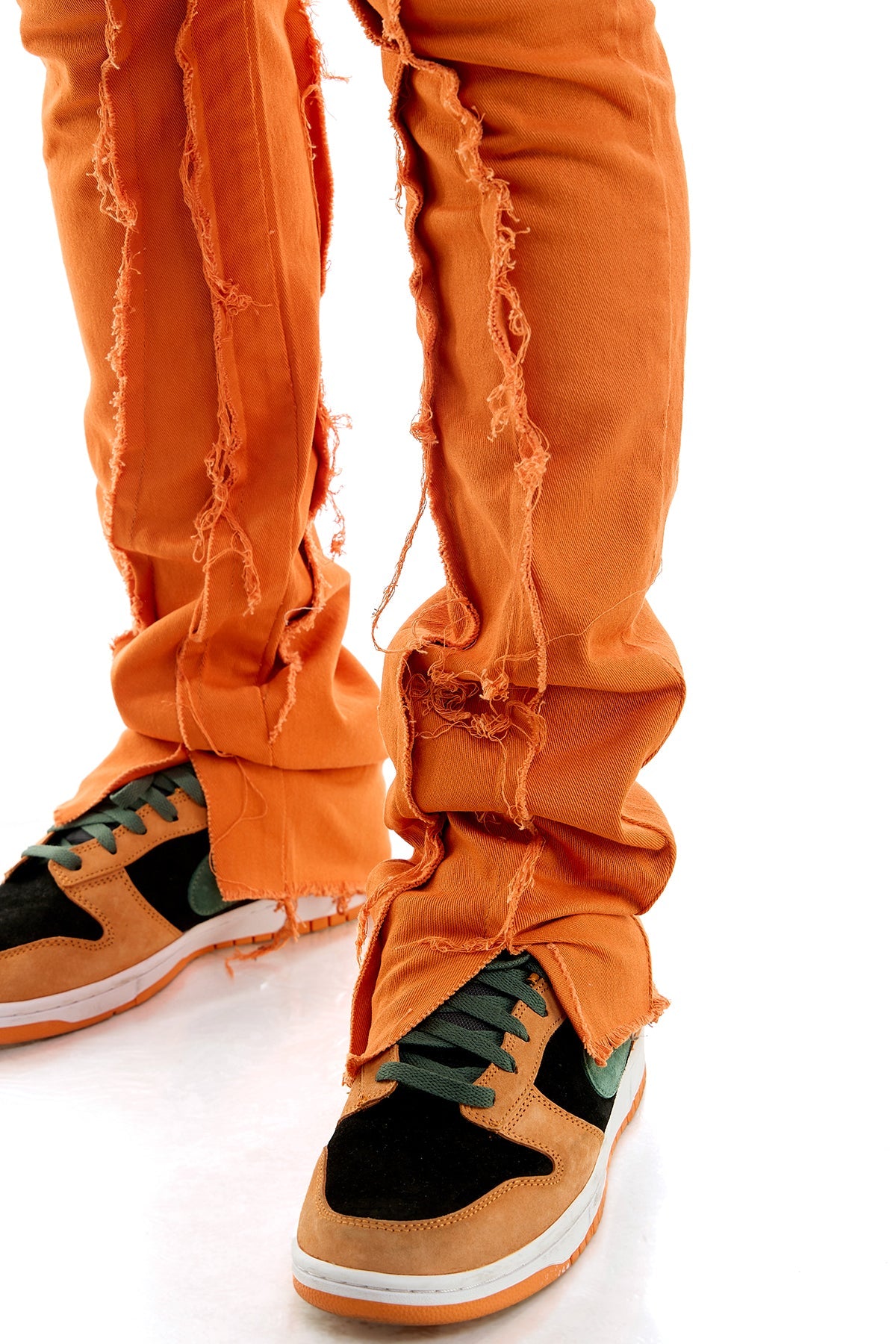 STACKED RAW PANTS