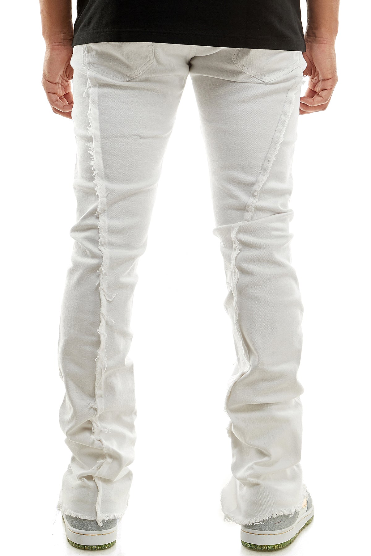 STACKED RAW PANTS
