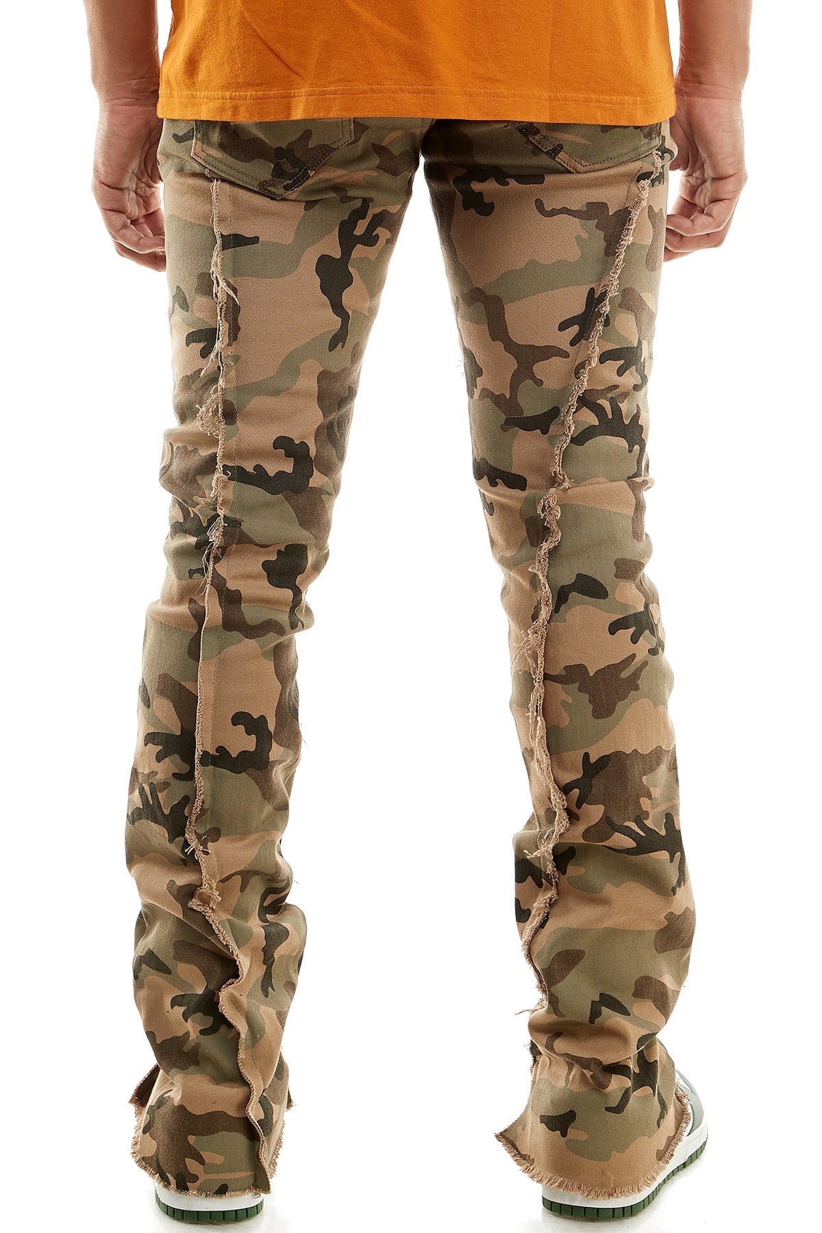 STACKED RAW PANTS