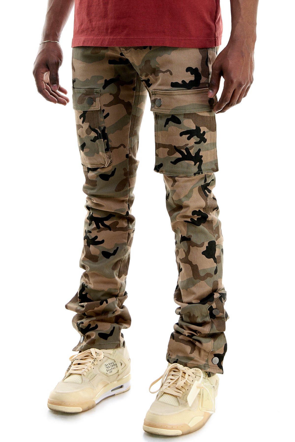 STACKED SNAP PANTS