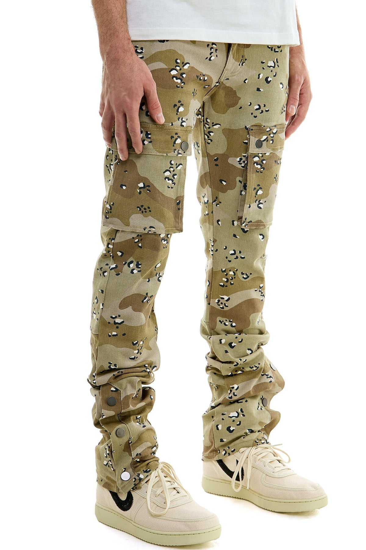 STACKED SNAP PANTS
