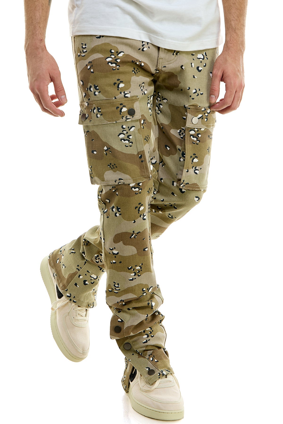 STACKED SNAP PANTS
