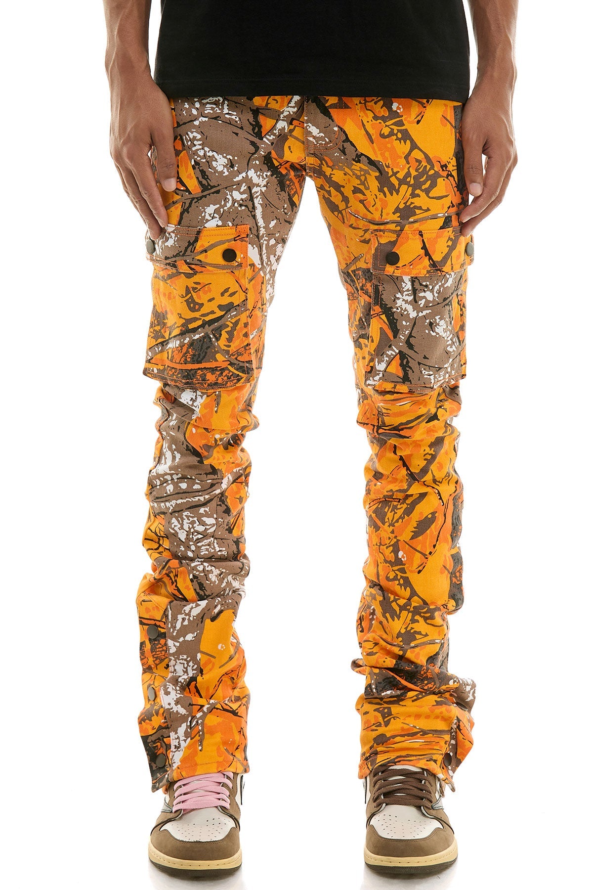 STACKED SNAP PANTS