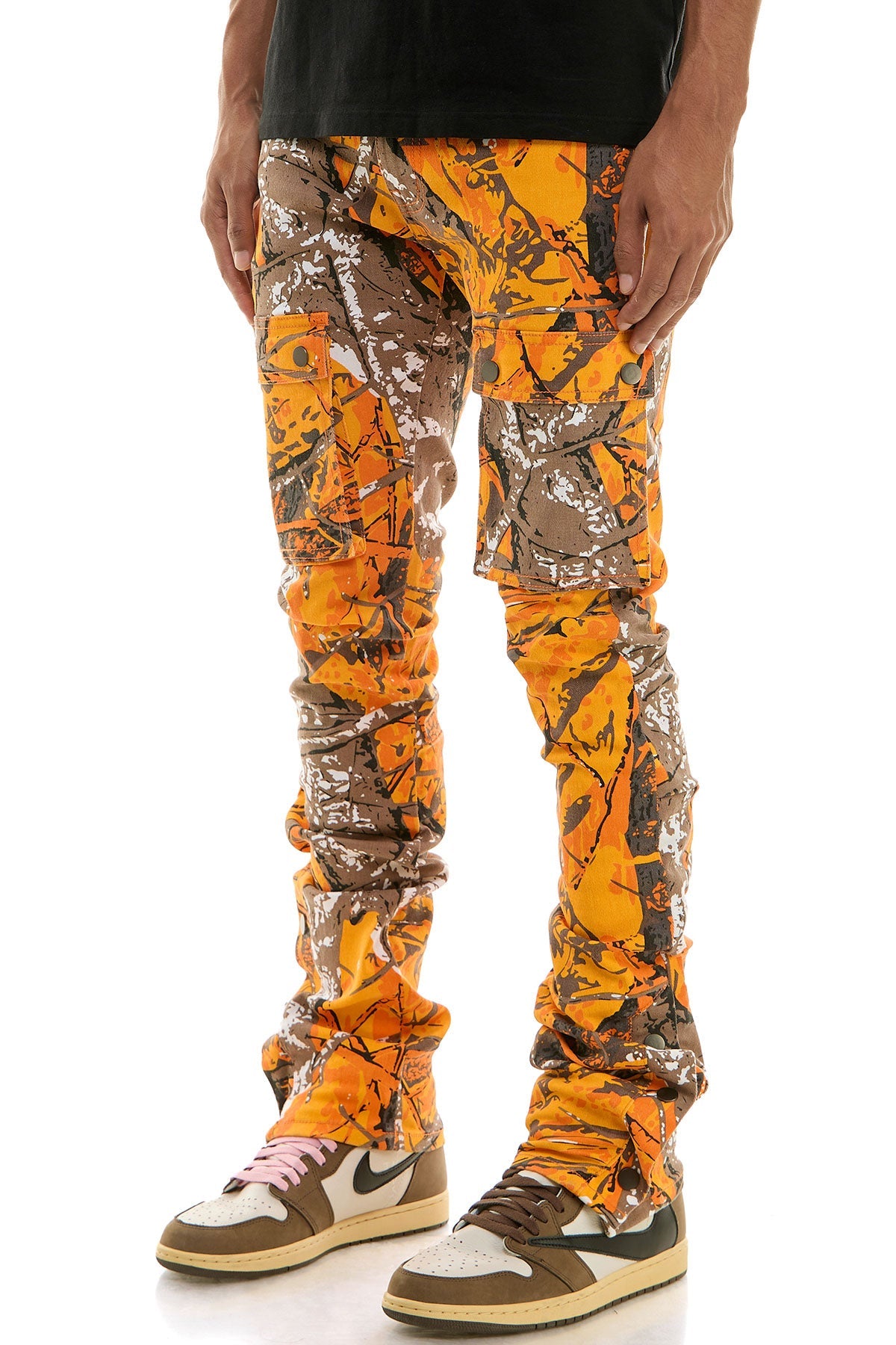 STACKED SNAP PANTS