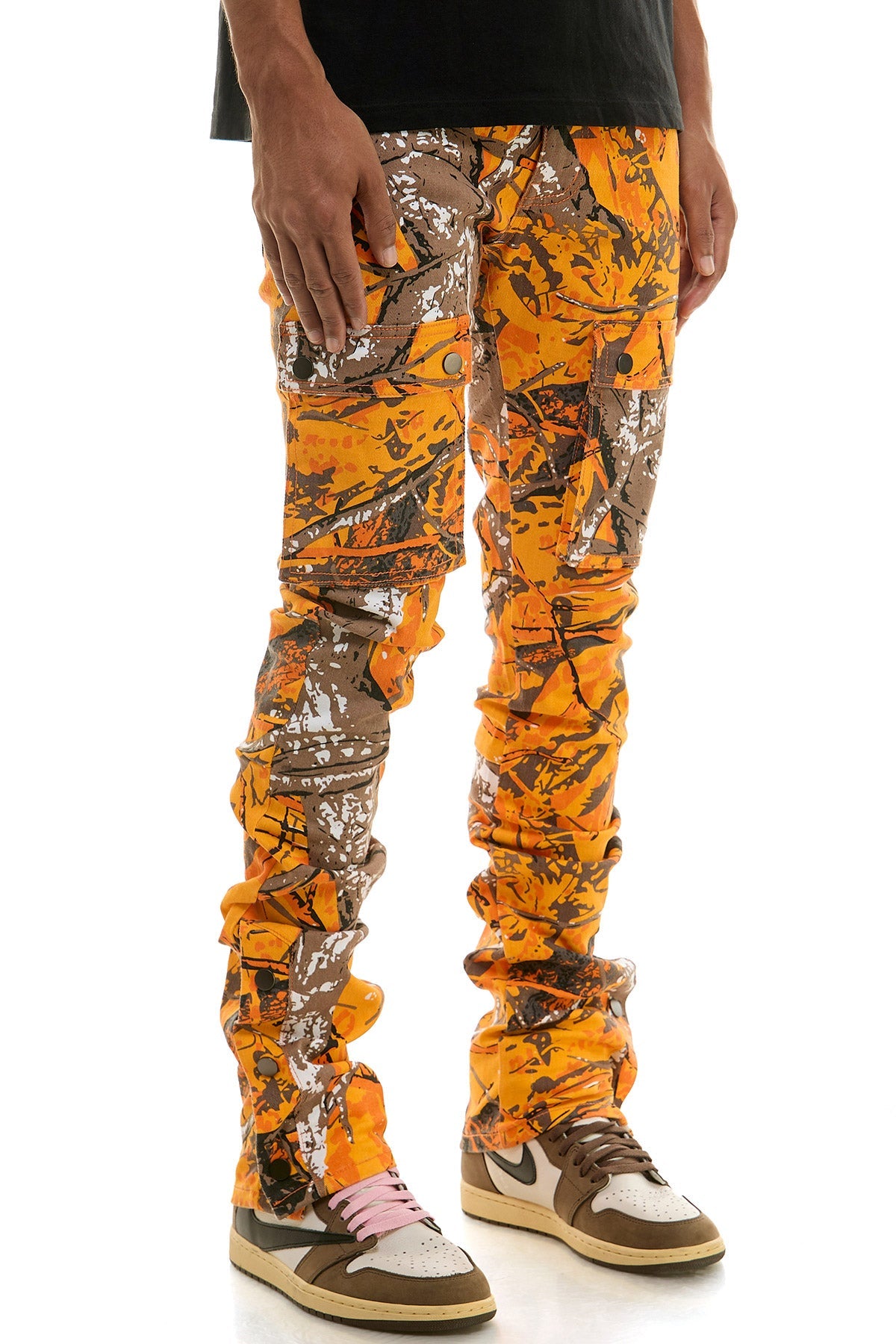STACKED SNAP PANTS