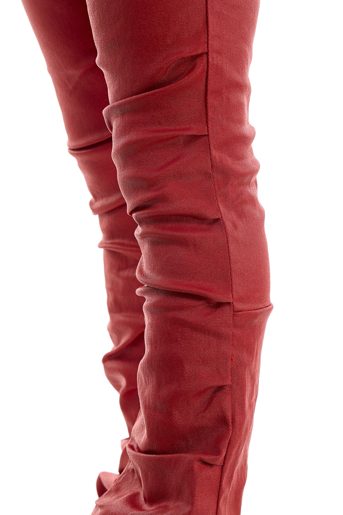 WAX+PLEAT FLARE PANTS