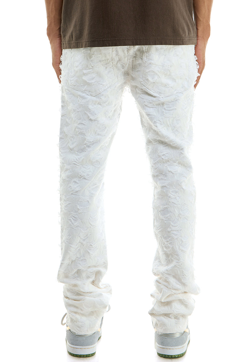 STACKED NET PANTS