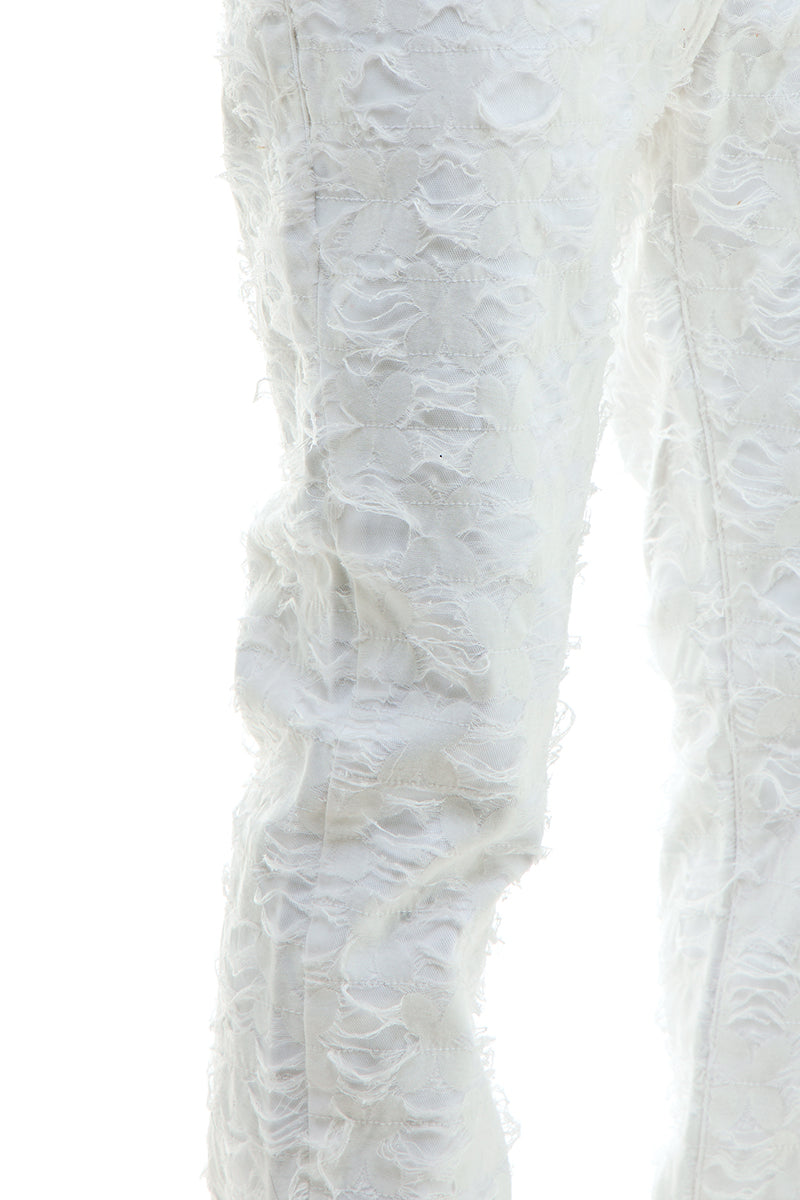 STACKED NET PANTS