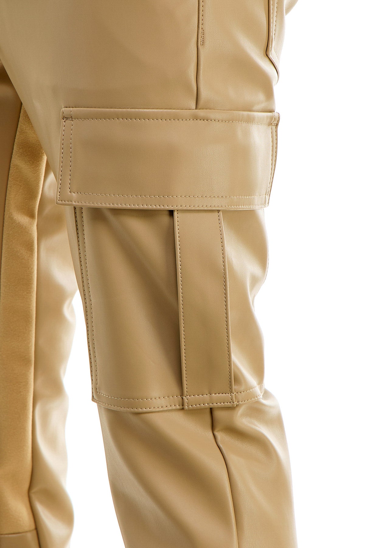 LEATHER FLARE PANTS
