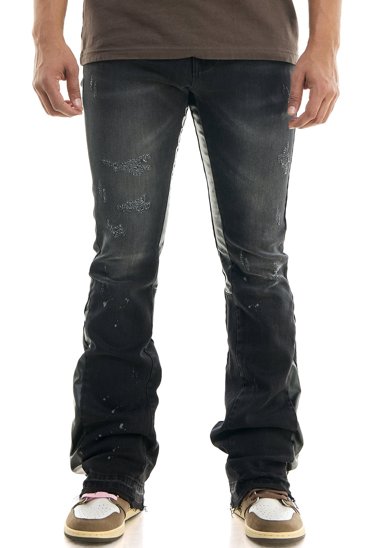 PU FLARE JEANS
