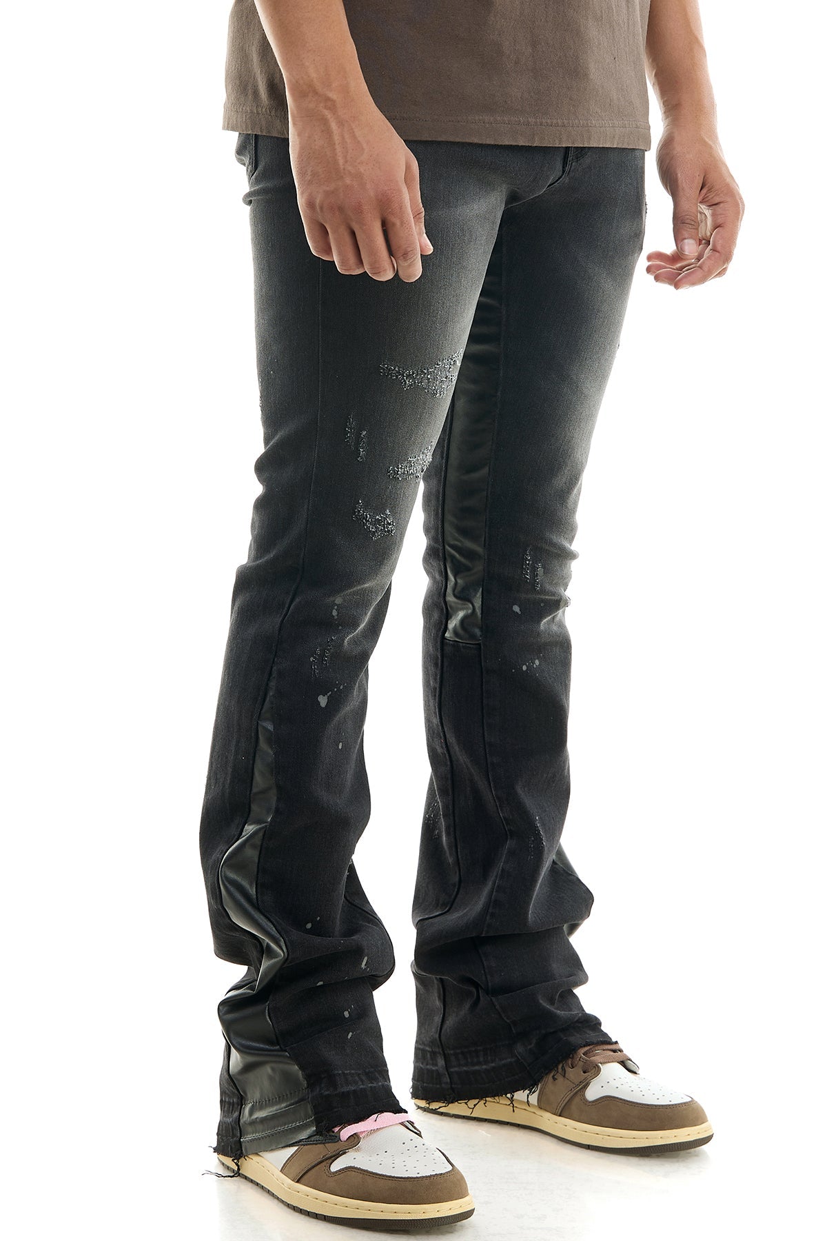 PU FLARE JEANS