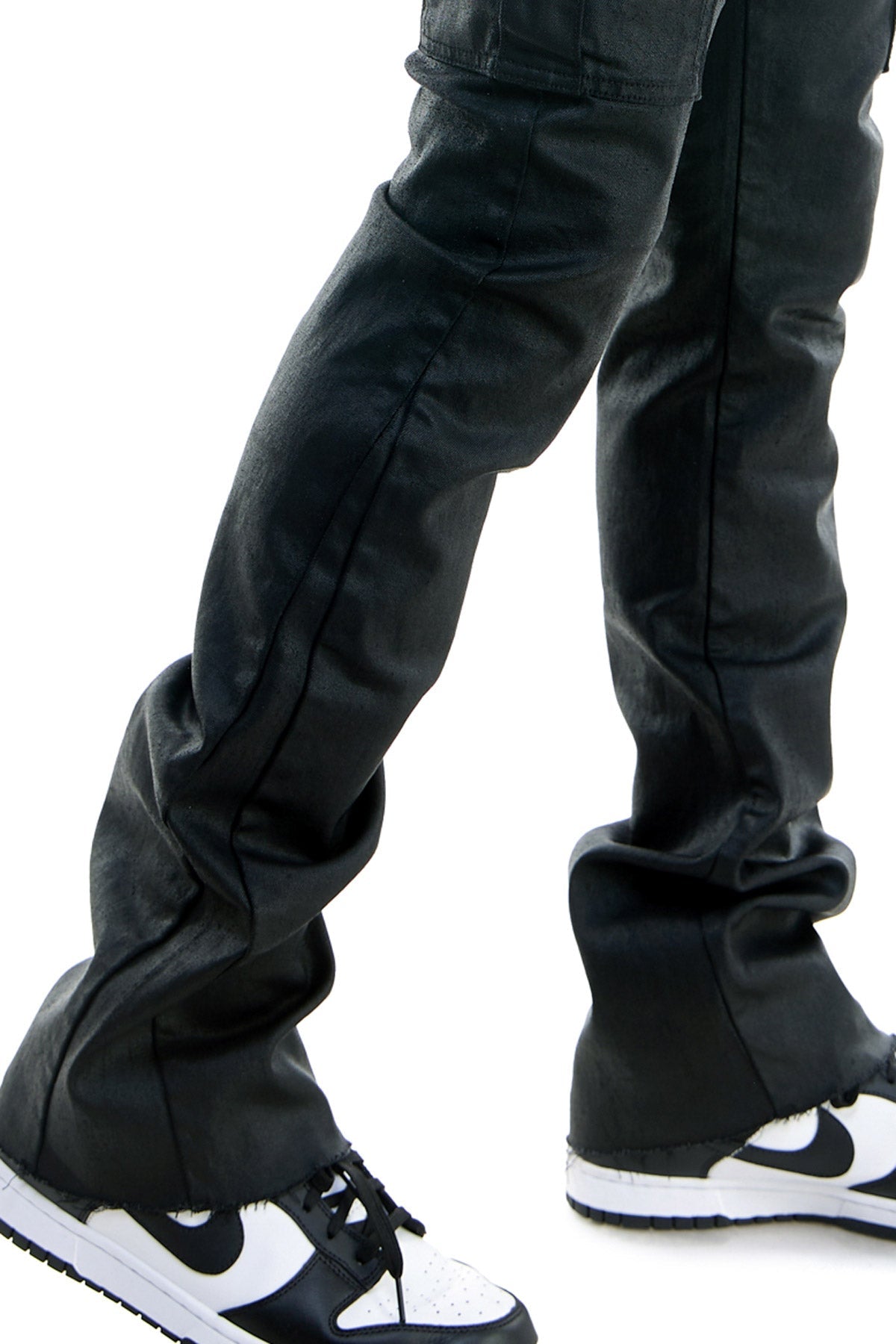 WAXED FLARE JEANS