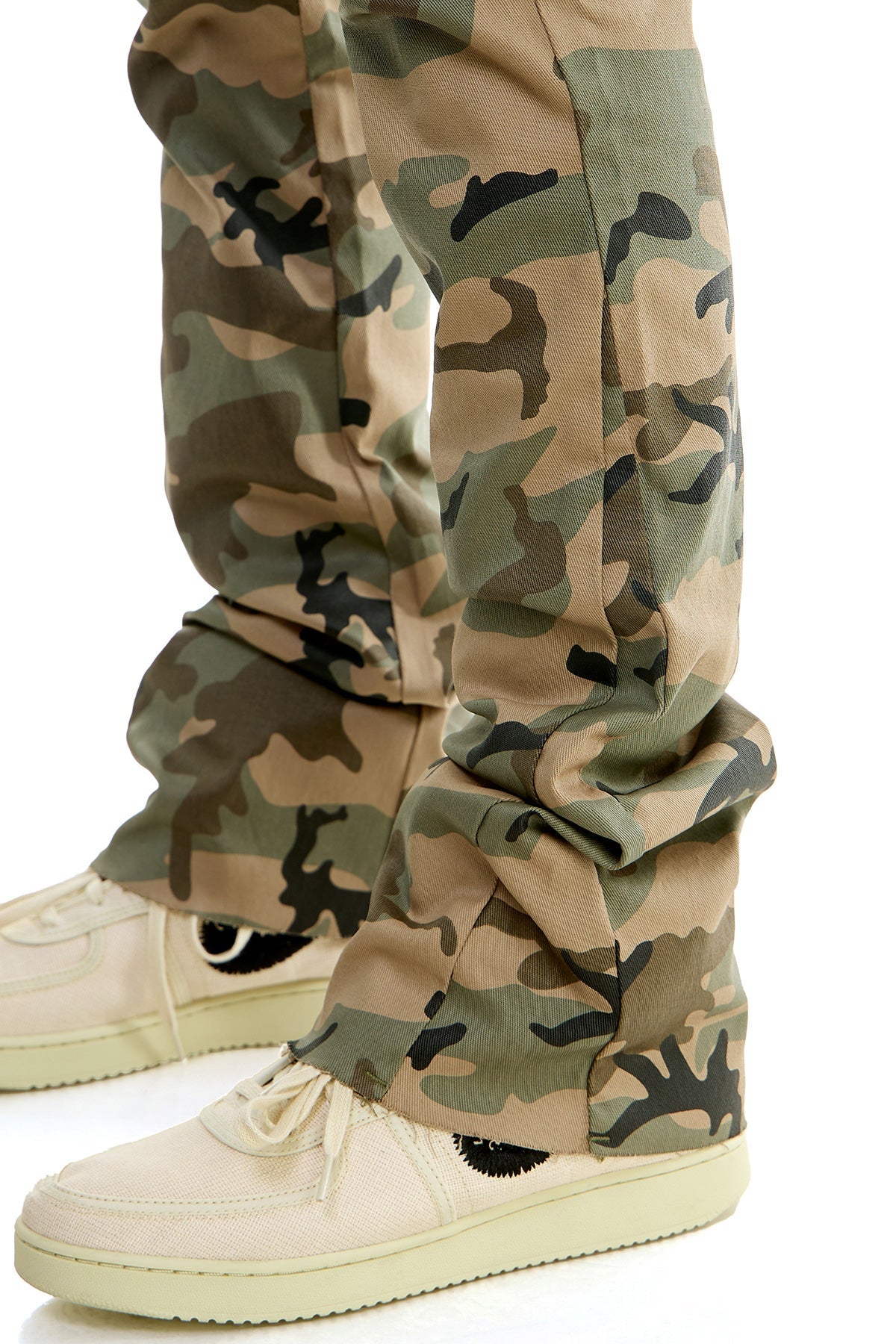 WAXED FLARE PANTS