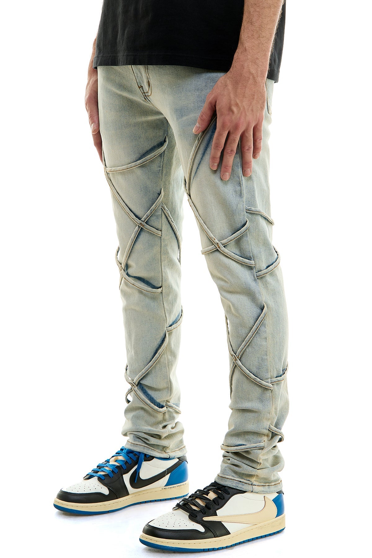 TIE SKINNY JEANS