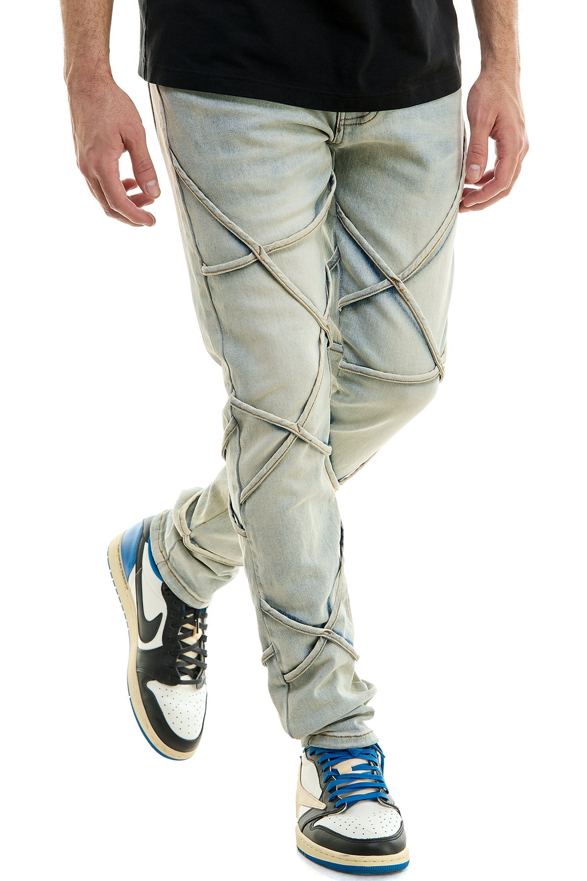 TIE SKINNY JEANS