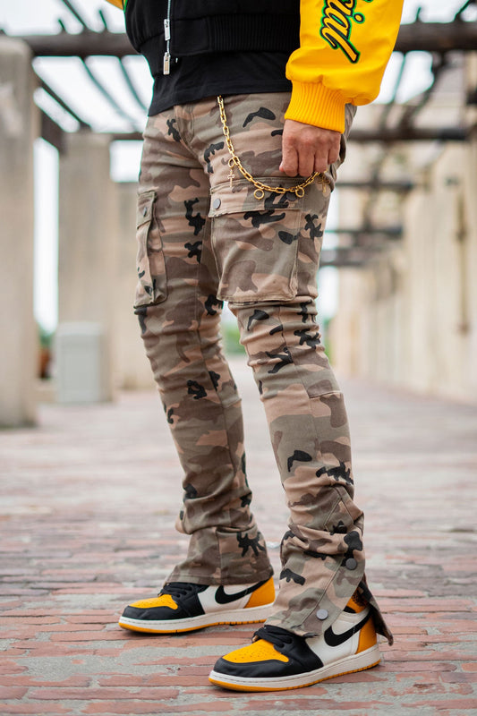 STACKED SNAP PANTS