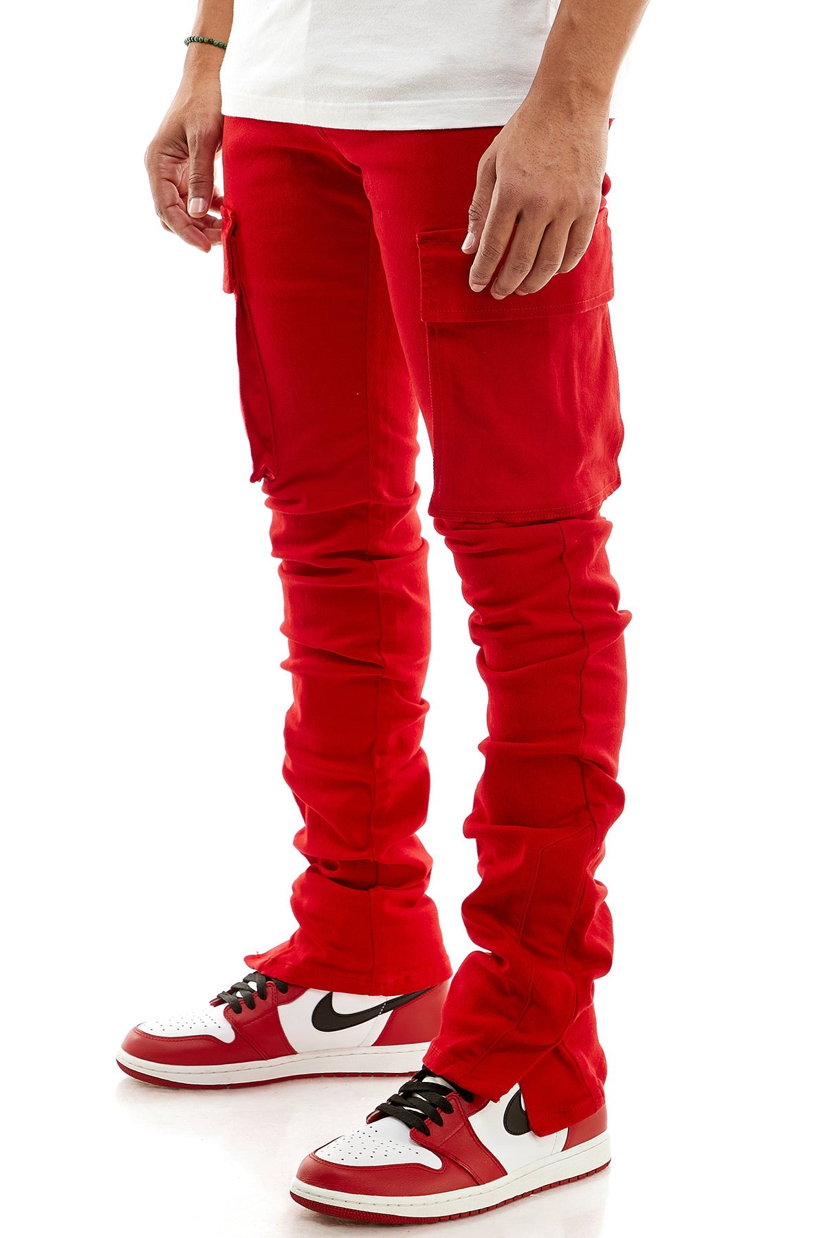 STACKED DOUBLE CARGO PANTS