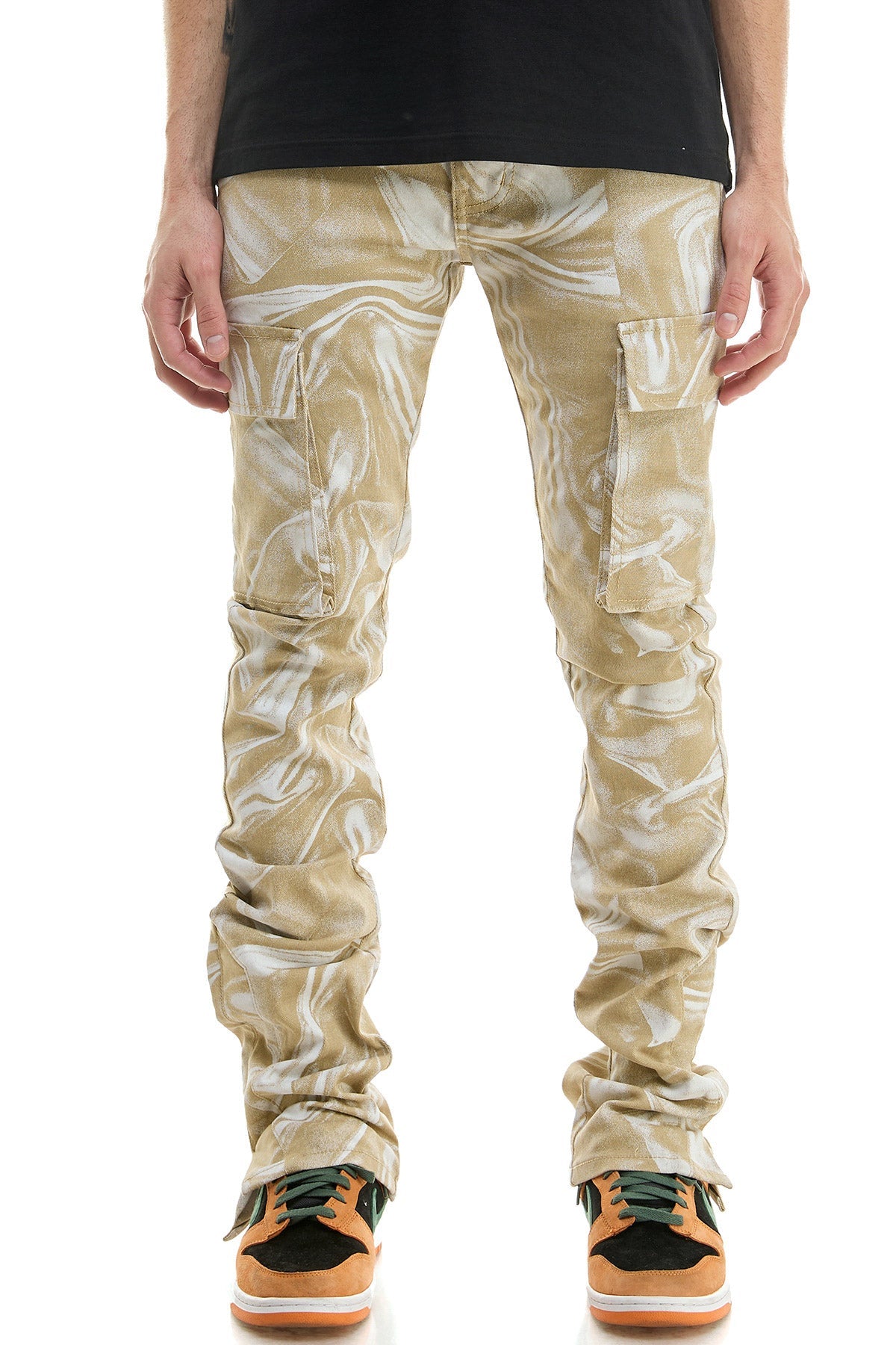 STACKED DOUBLE CARGO PANTS