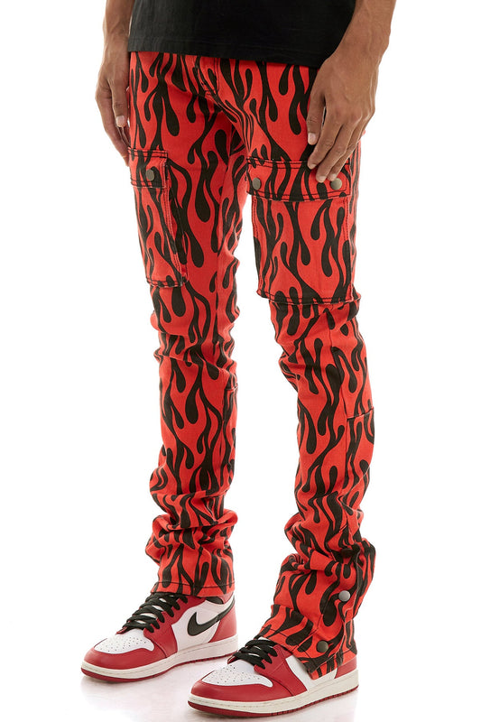 STACKED SNAP PANTS