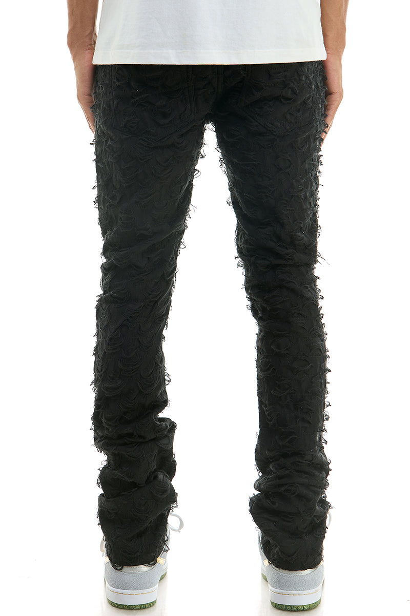 STACKED NET PANTS