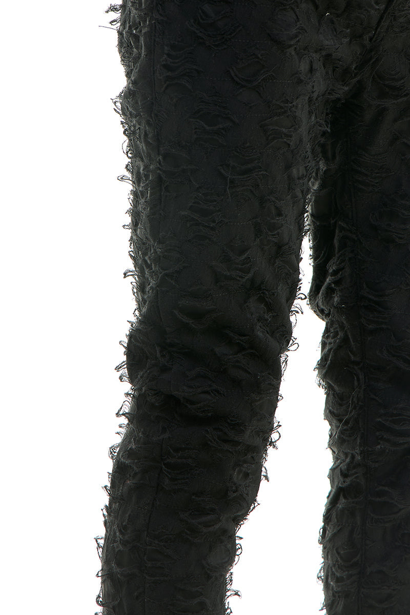 STACKED NET PANTS