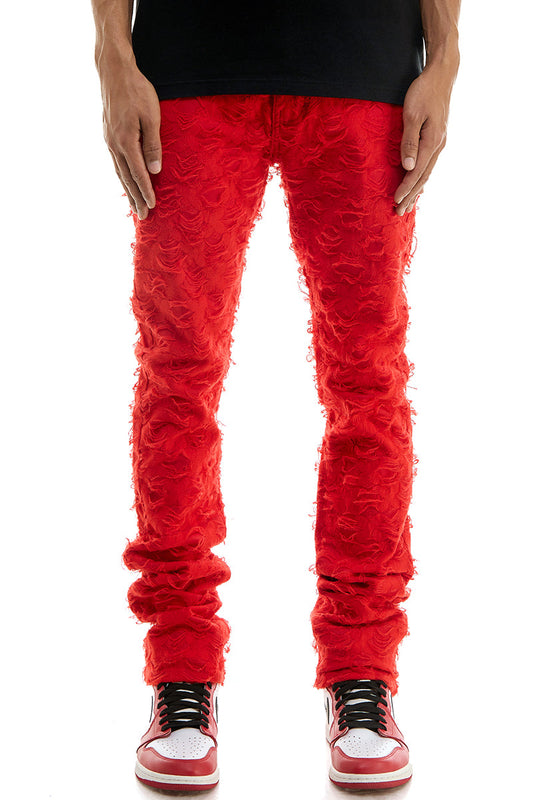 STACKED NET PANTS