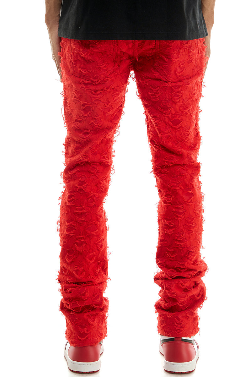 STACKED NET PANTS