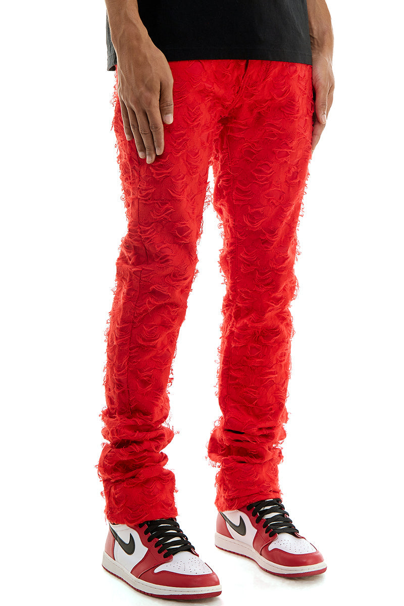STACKED NET PANTS