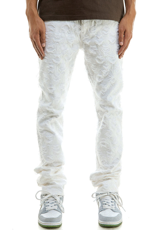 STACKED NET PANTS