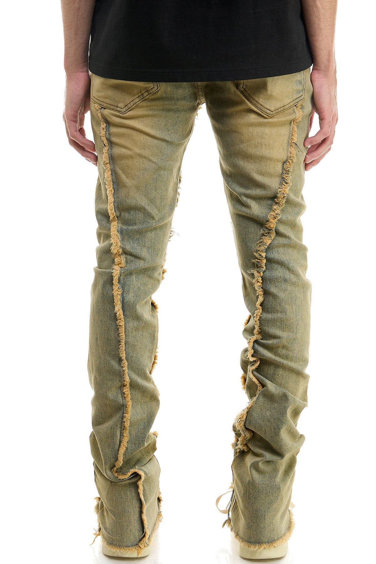 STACKED RAW JEANS